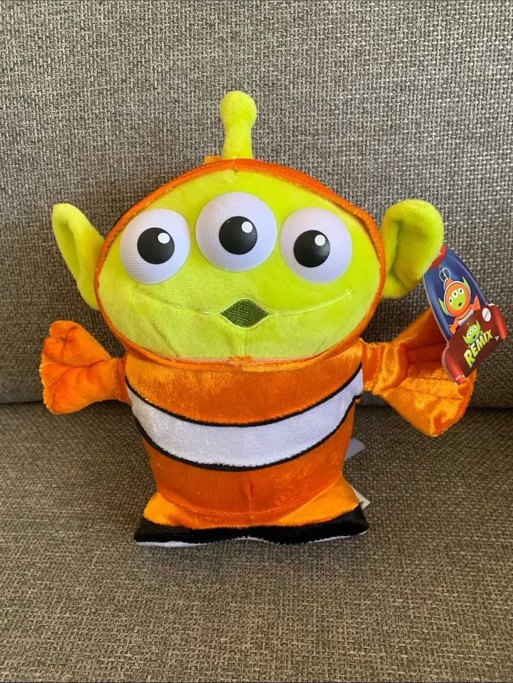 Disney Pixar Toy Story Three-Eyed Alien Remix Nemo Plush Toy with Tag